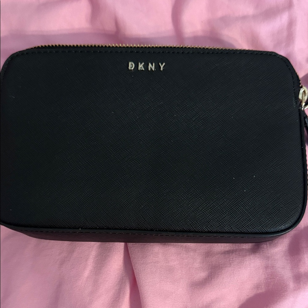 DKNY Black Textured Clutch